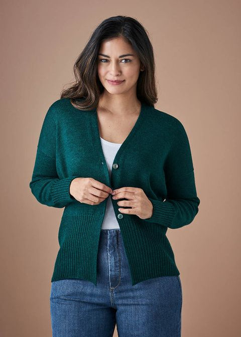 Uimi Edith Wool Cardigan in Emerald