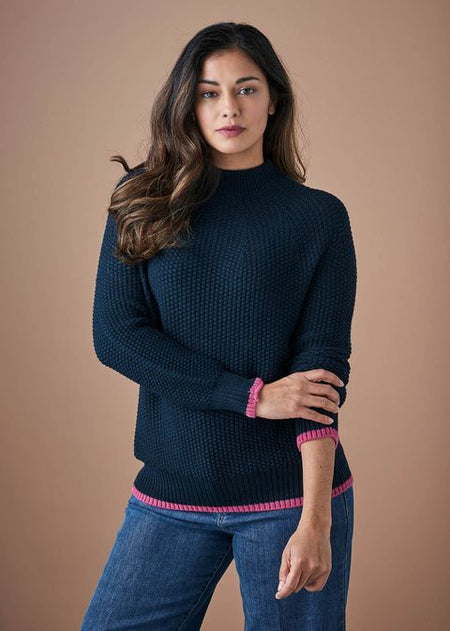 Uimi Honey Honeycomb Stitch Jumper in Aniseed