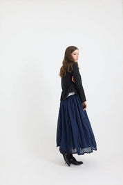 Ulla Skirt- Cotton Voile- Navy -Petite Rose