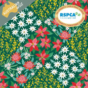 Christmas Card Wallet RSPCA Patchwork Flowers