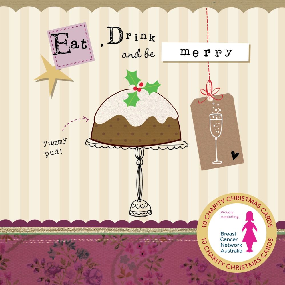 Christmas Card Wallet BCNA Eat, Drink & Be Merry