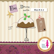 Christmas Card Wallet BCNA Eat, Drink & Be Merry