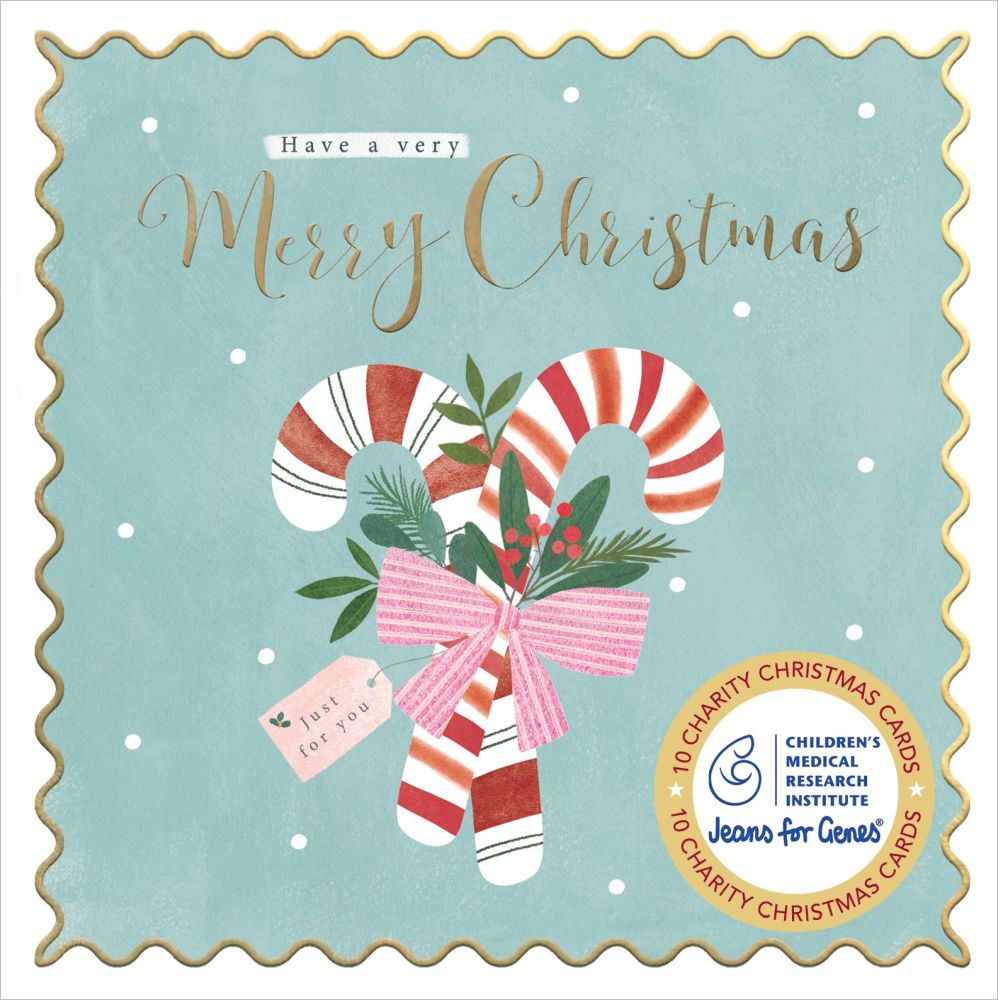 Christmas Card Wallet CMRI Candy Cane