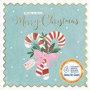 Christmas Card Wallet CMRI Candy Cane