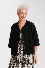 Olga de Polga Margot Valentina Jacket in Charcoal Tencel