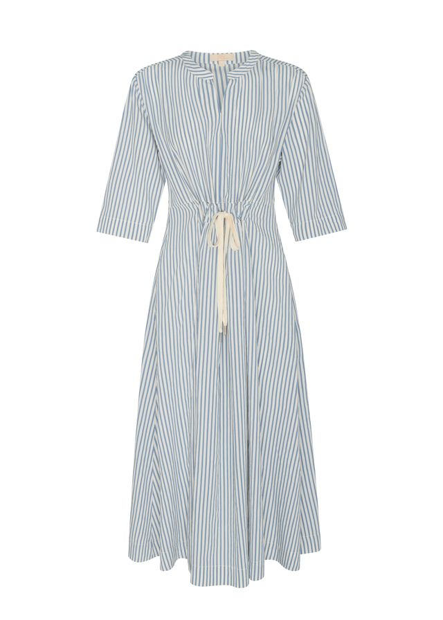 POL Vera Shirt Dress in Blue Stripe