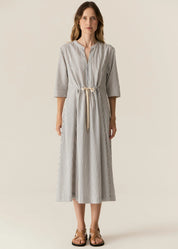 POL Vera Shirt Dress in Blue Stripe