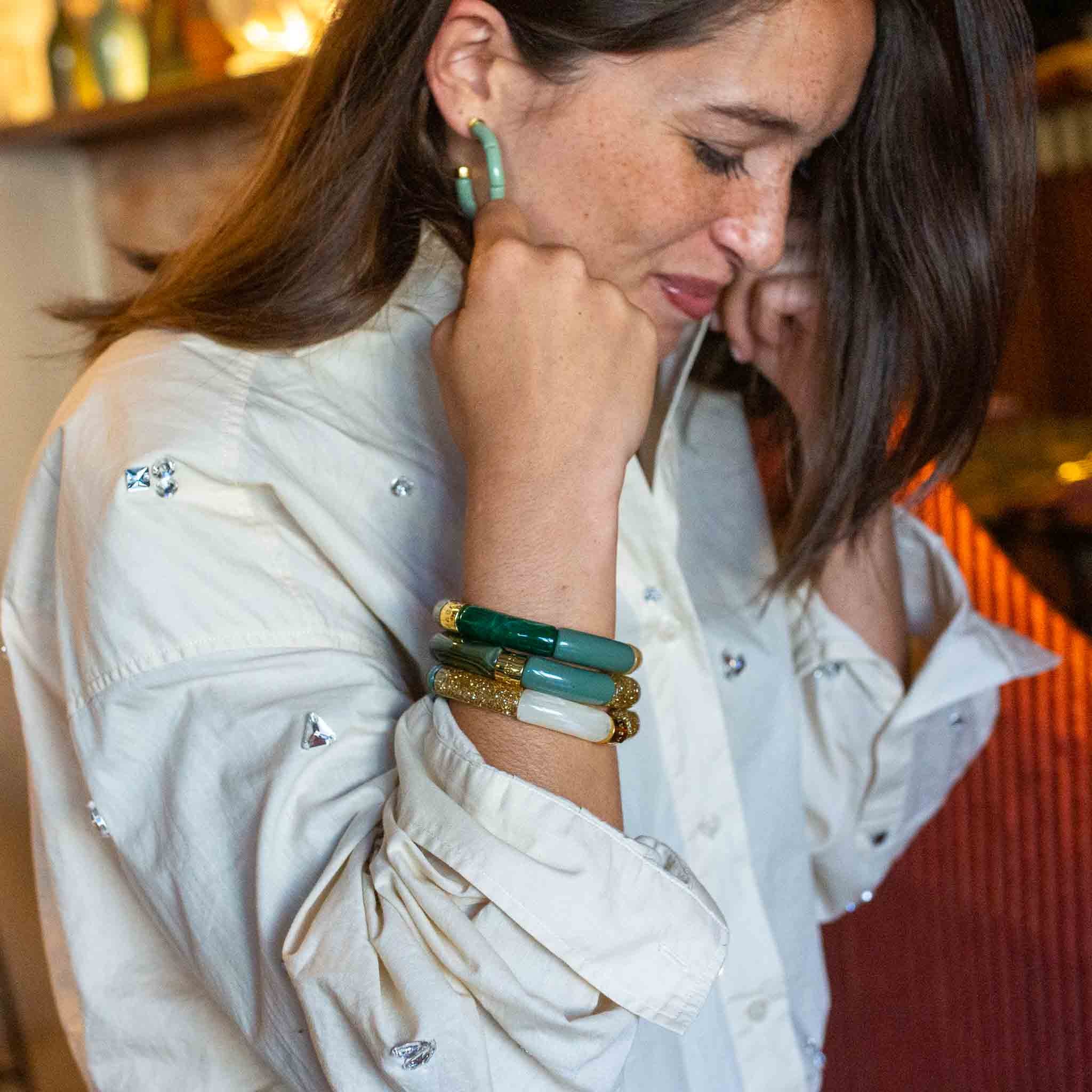 Parabaya Bangle- Verde Ouro