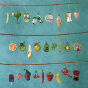 Sugared Cherry Decorations-Set of 3