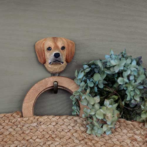 Wooden Carved Hook- Golden Retriever