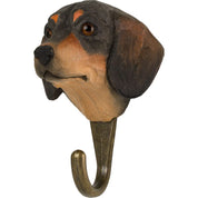 Wildlife Garden Wooden Carved Hook Dachshund