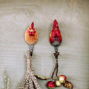 Wooden Carved Hook- Rooster