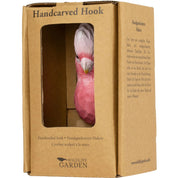 Wooden Carved Hook- Galah