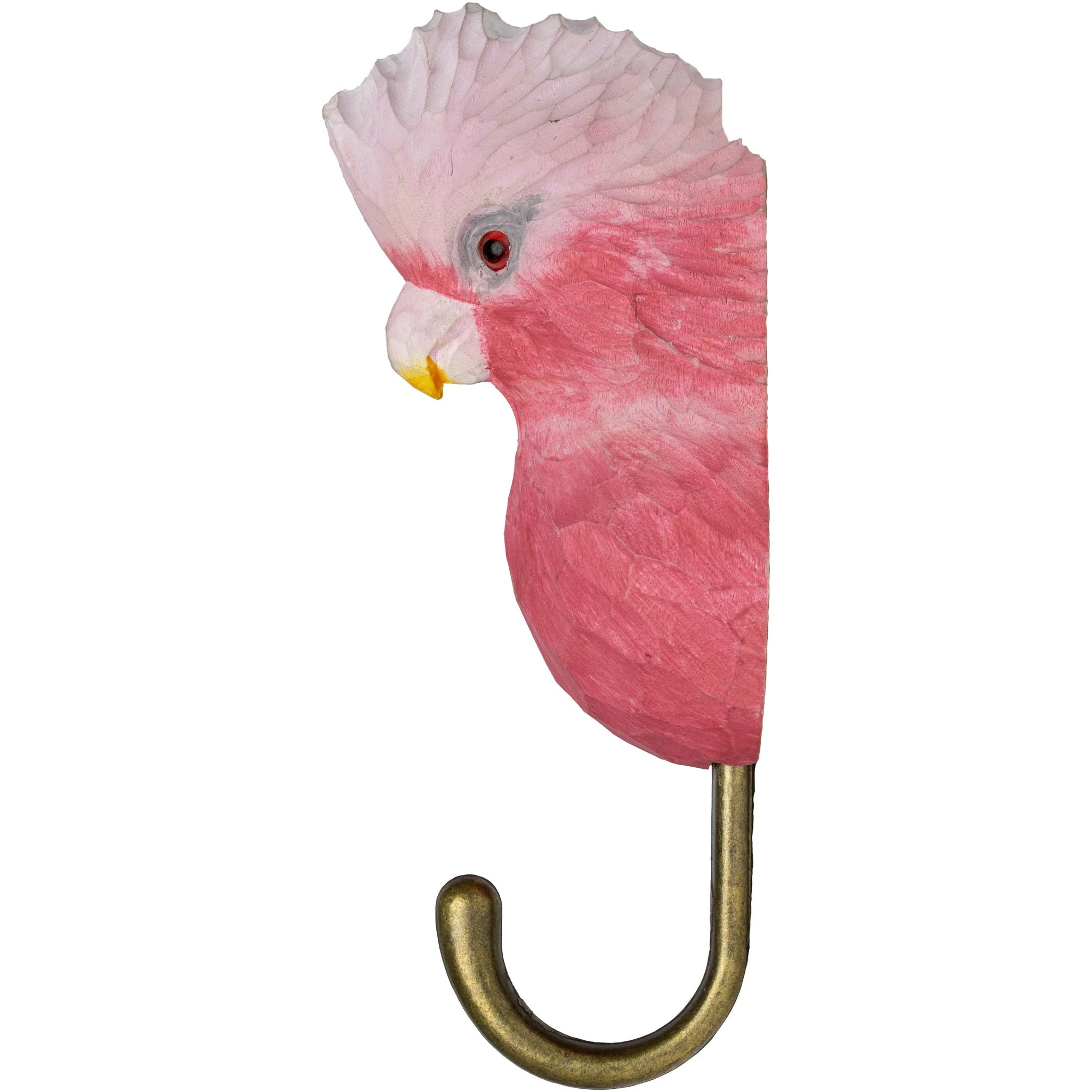 Wooden Carved Hook- Galah