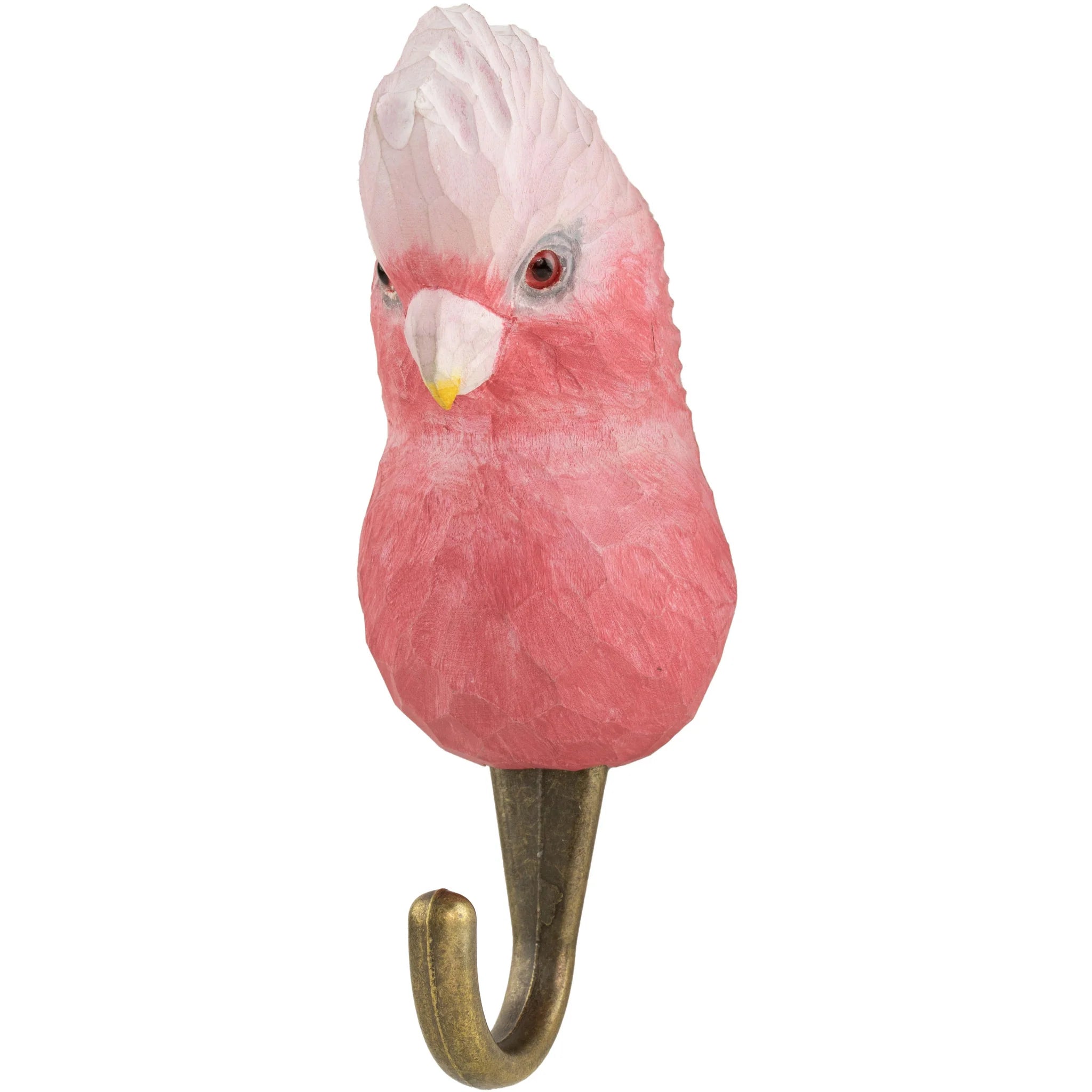 Wildlife Garden Hand Carved Wooden Hook Galah