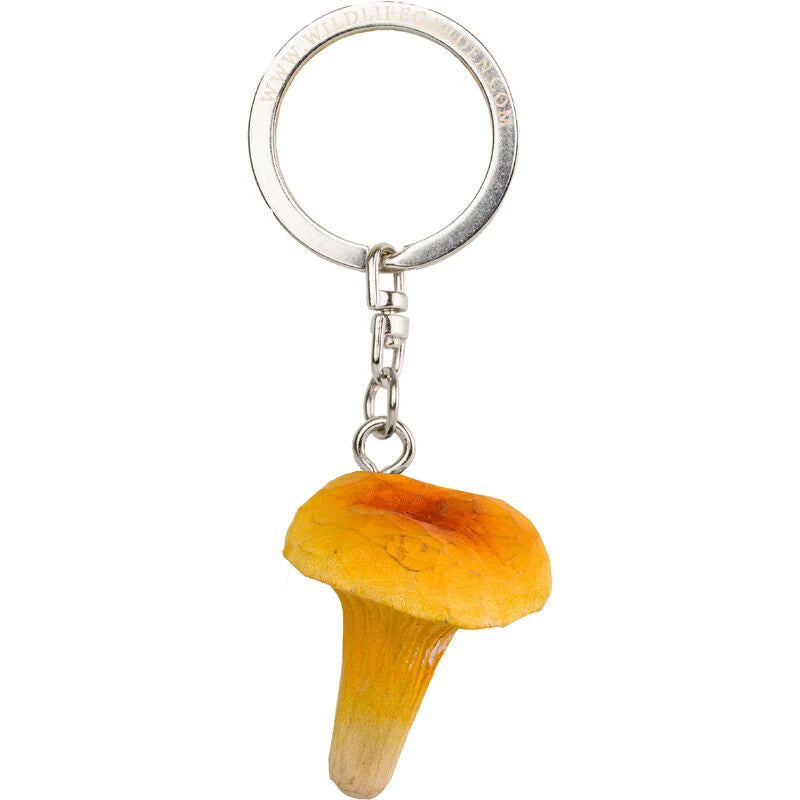 Wildlife Garden Hand Carved Keyring Chanterelle