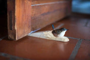Wildlife Garden Wooden Carved Doorstop Wren
