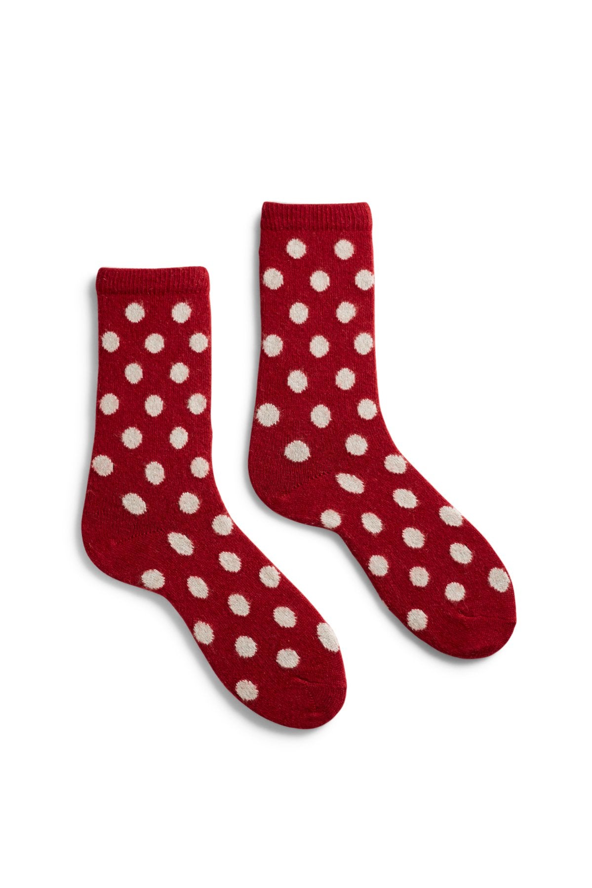 Classic Dot Wool Cashmere Crew Socks