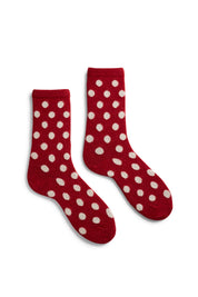 Classic Dot Wool Cashmere Crew Socks
