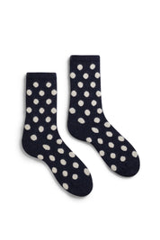 Classic Dot Wool Cashmere Crew Socks
