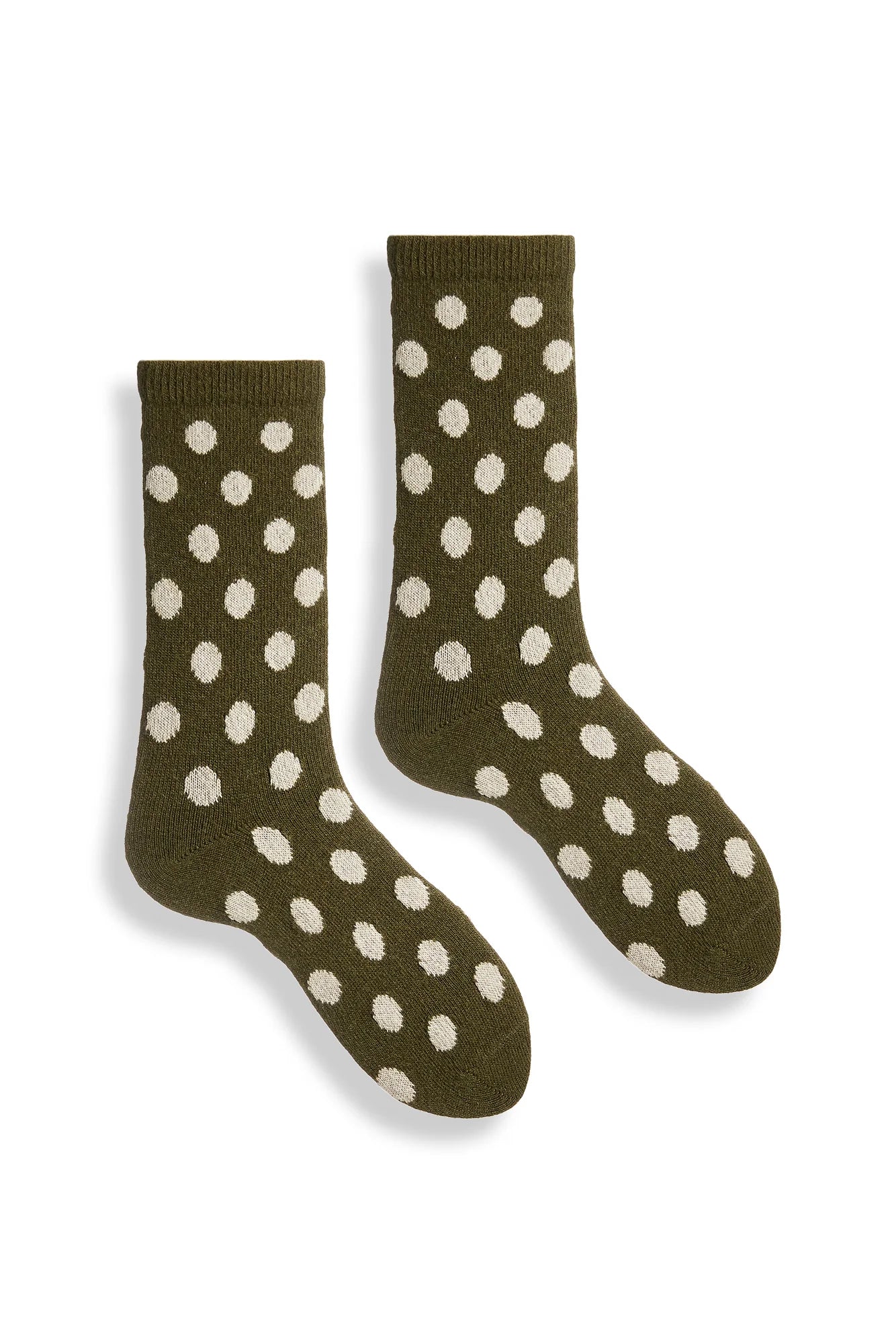 Classic Dot Wool Cashmere Crew Socks