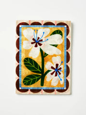 Bloom Nouveau White Rectangle