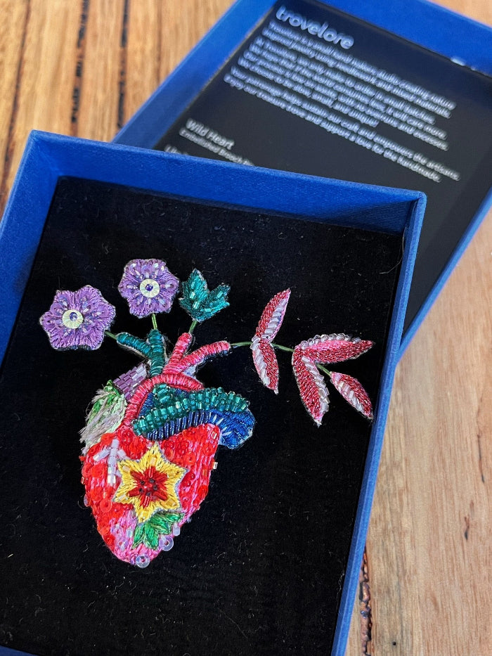 Trovelore Embellished Brooch Pin Wild Heart