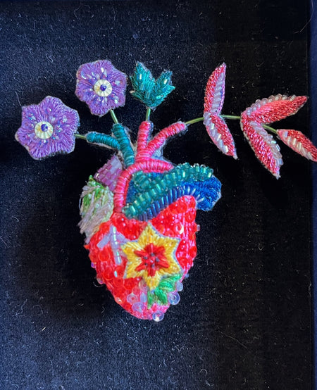 Trovelore Wild Heart Embroidered Brooch