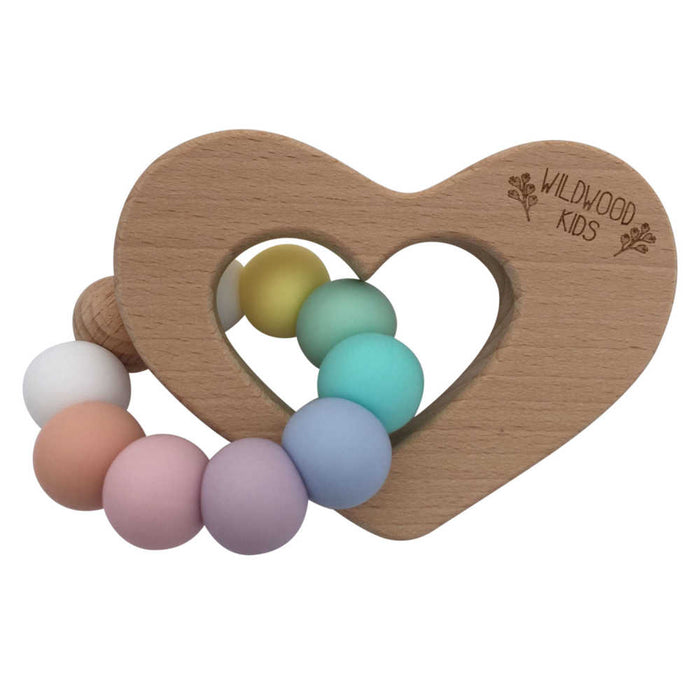 Heart Teething Ring- Assorted Colours