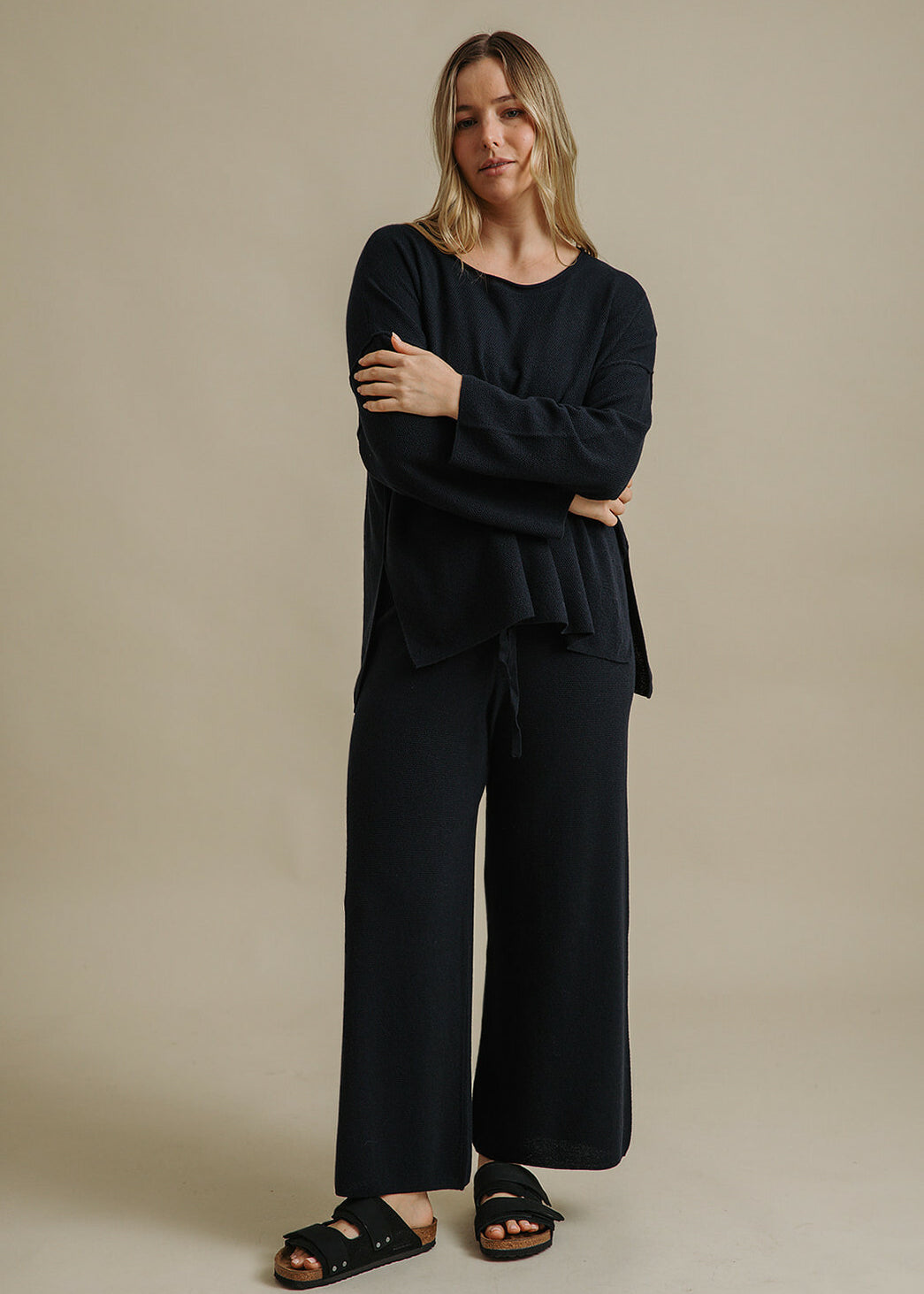 Talamaya Winter Retreat Merino Pant in Deep Ocean