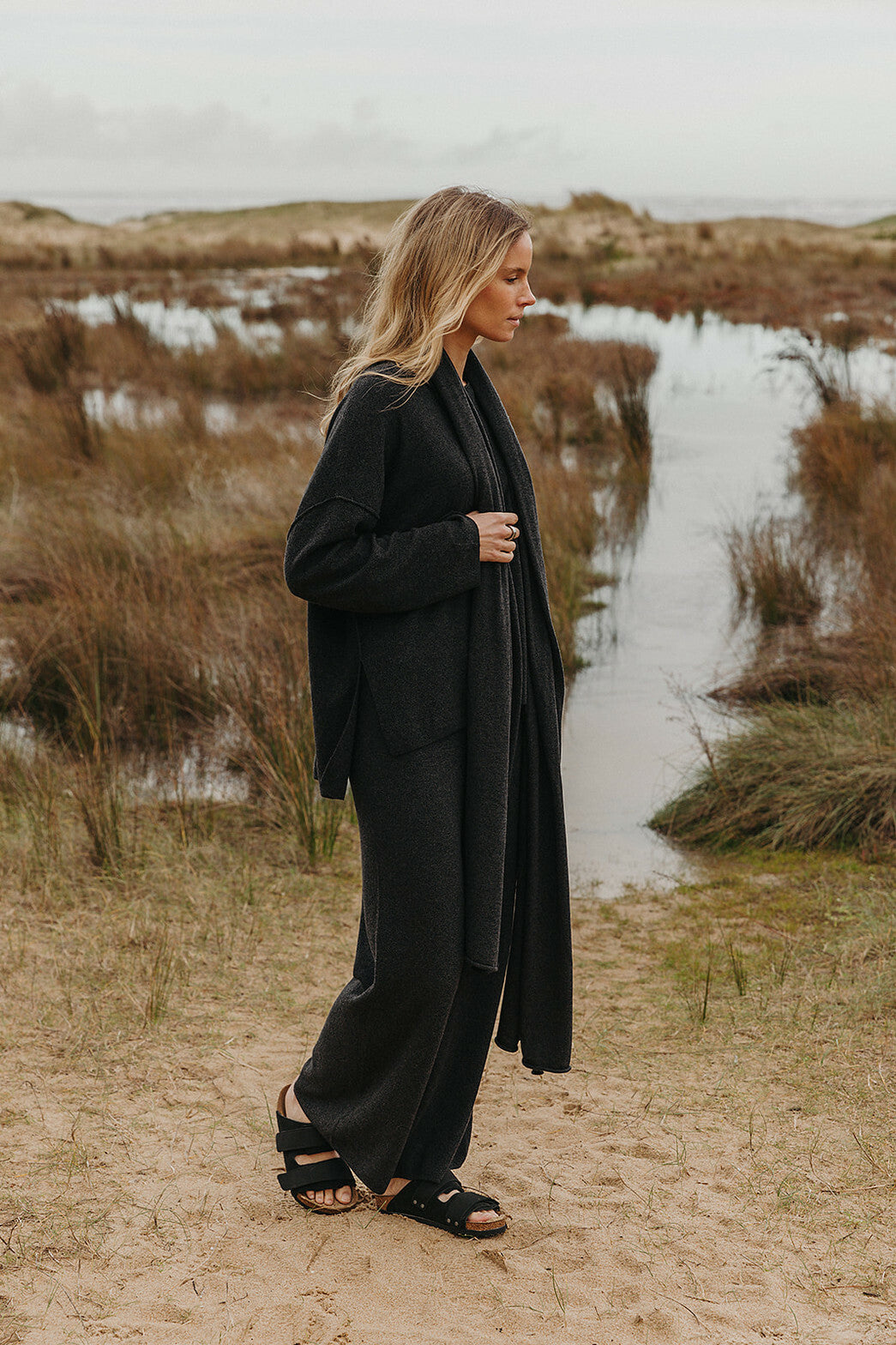 Winter Retreat Merino Pullover- Ghost Grey