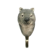 Wildlife Garden Hand Carved Wooden Hook Wombat