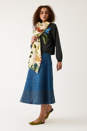 Wool Scarf- Watercolour Collage