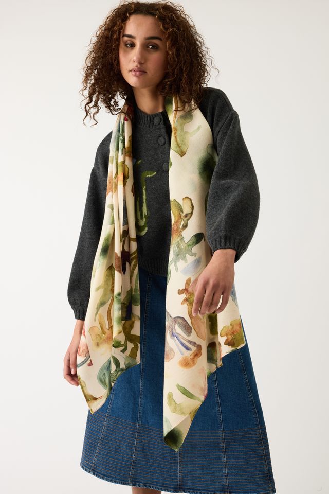 Wool Scarf- Watercolour Collage