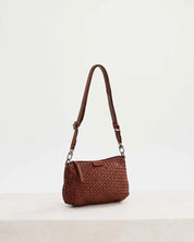 JuJu & Co Basque Crossbody Leather Bag in Amber