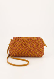 Nancybird Woven Clutch Bag Ochre