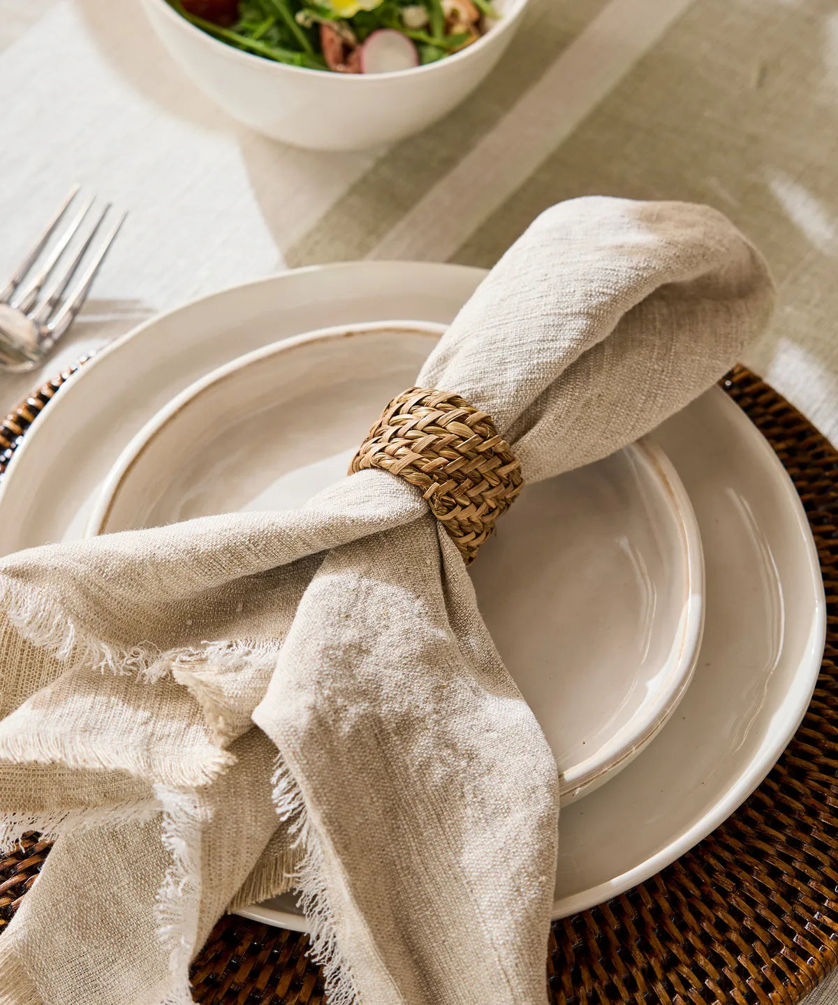French Country Collections Woven Napkin Ring