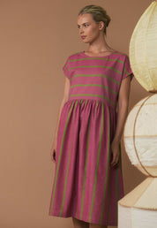 Nancybird Woven Tathra Dress Bottle Brush Stripe