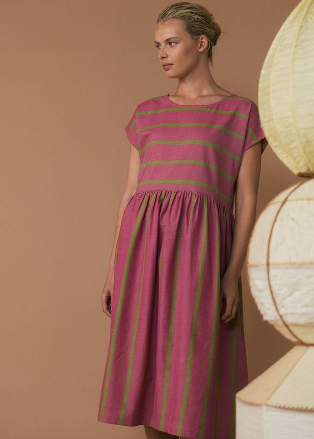 Nancybird Woven Tathra Dress Bottle Brush Stripe