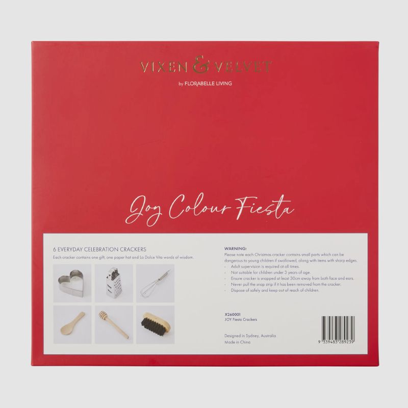 Joy Christmas Crackers- Set of 6