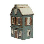 Alsace Tealight House with Shutters Blue