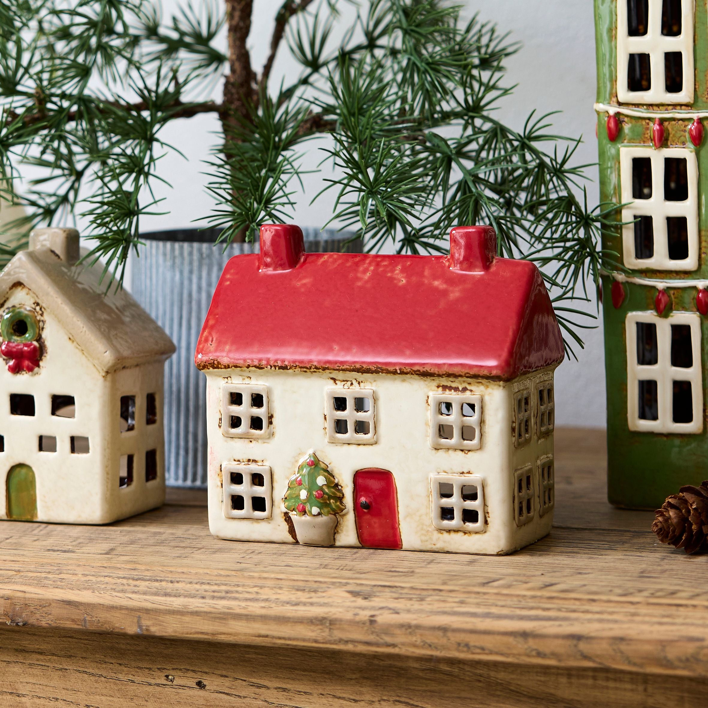 Alsace Tealight Cottage Christmas Stone