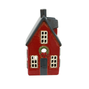 Alsace Tealight Cottage Red with Wreath