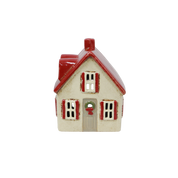 French Country Alsace Tealight Cottage Cream with Shutters