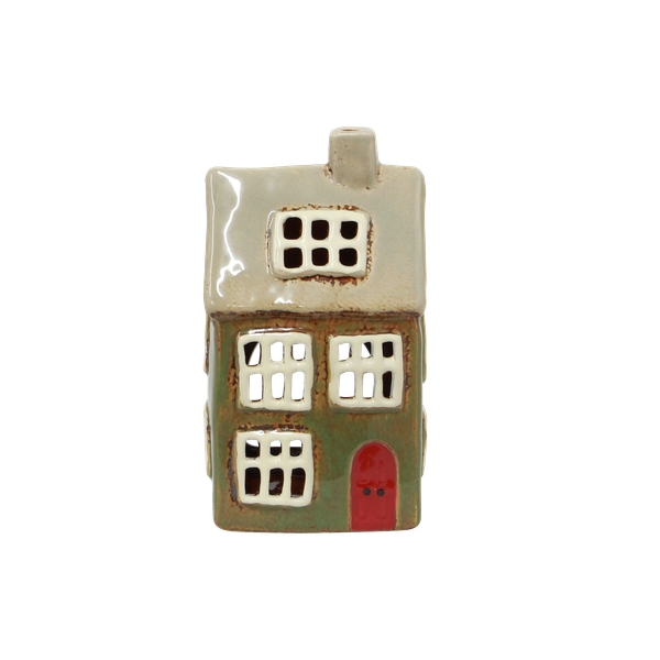 Alsace Tealight House Christmas Green