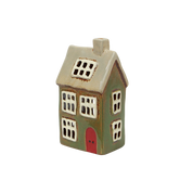 French Country Alsace Tealight House Christmas Green