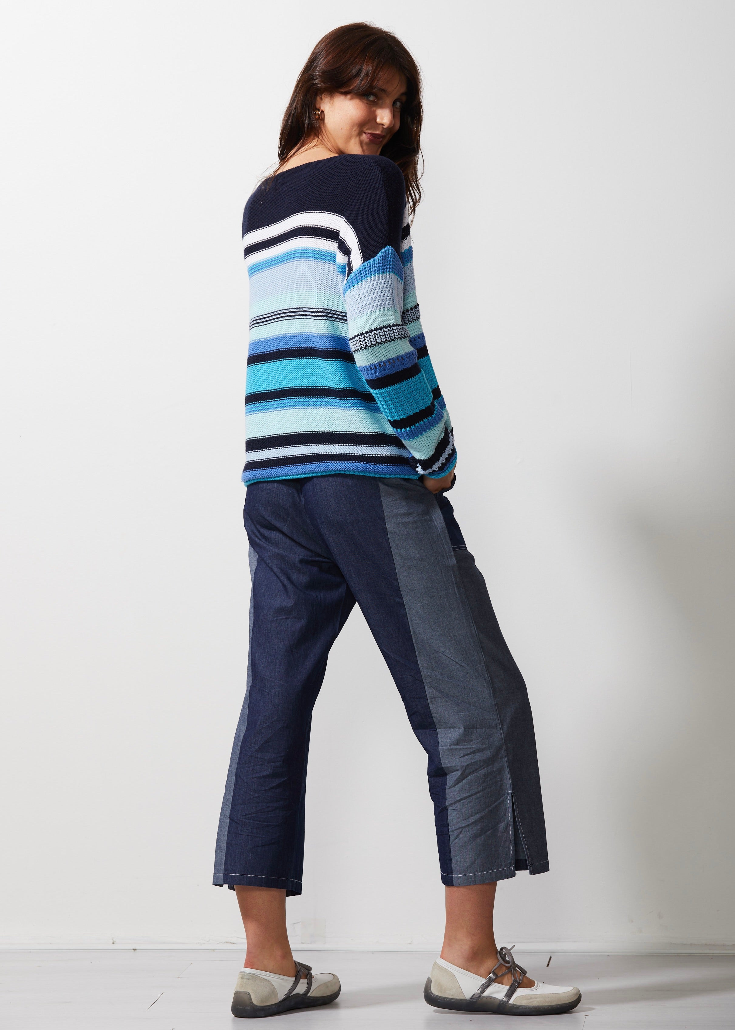 Chunky Cotton Jumper- Navy