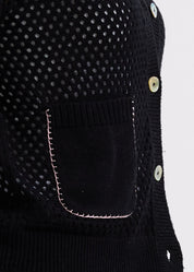 Holey Cardi- Black