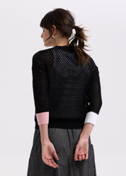 Holey Cardi- Black