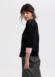 Holey Cardi- Black